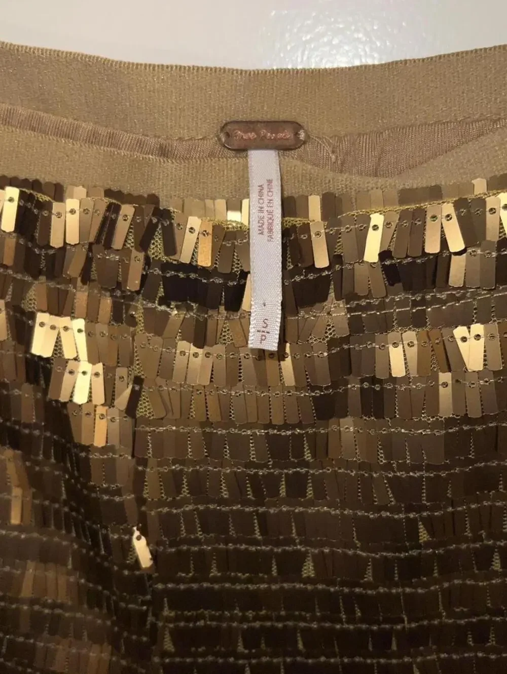 Free People Women's Gold Trousers - Picture 2 of 7